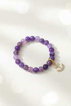 Amethyst Crystal Anchor Bracelet – Studio Product Shot