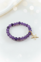 Amethyst Starfish Bracelet – Studio Product Shot