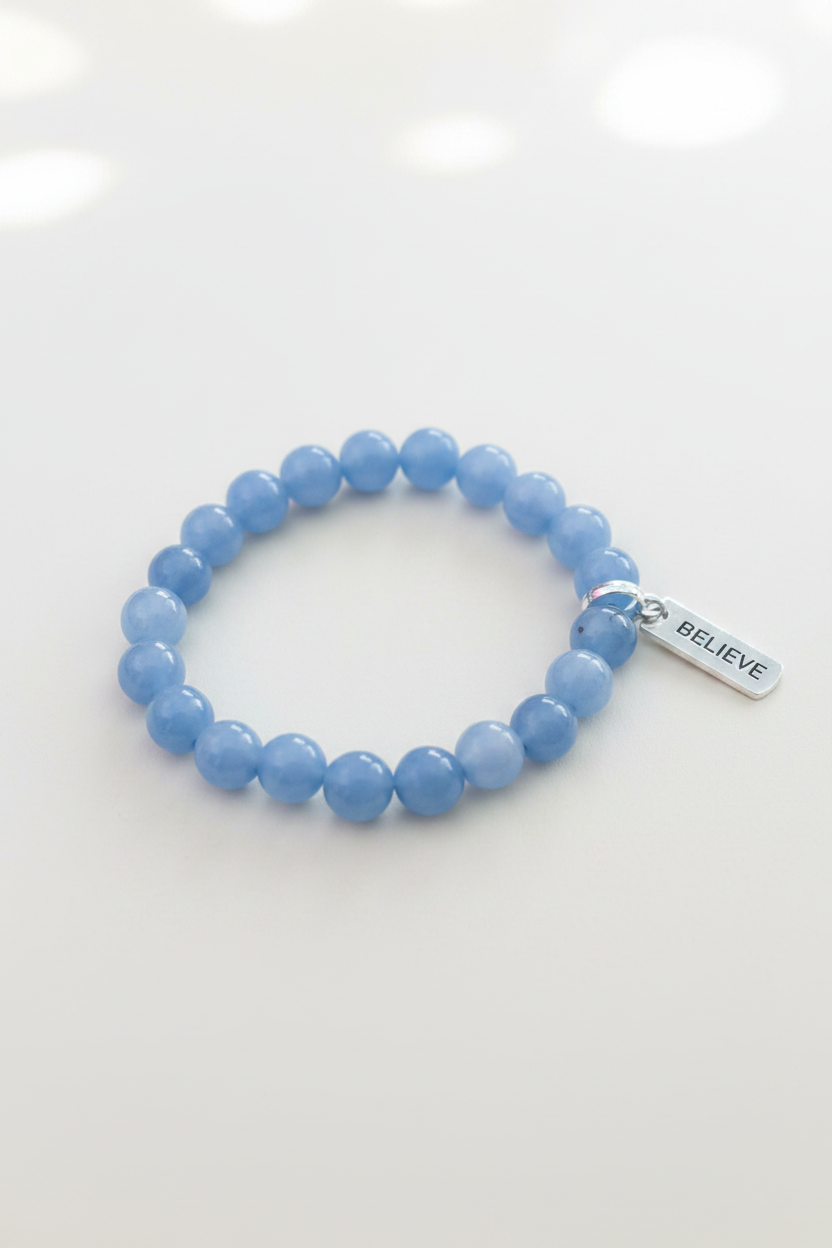 Believe Bracelet Periwinkle Blue – Studio Product Shot
