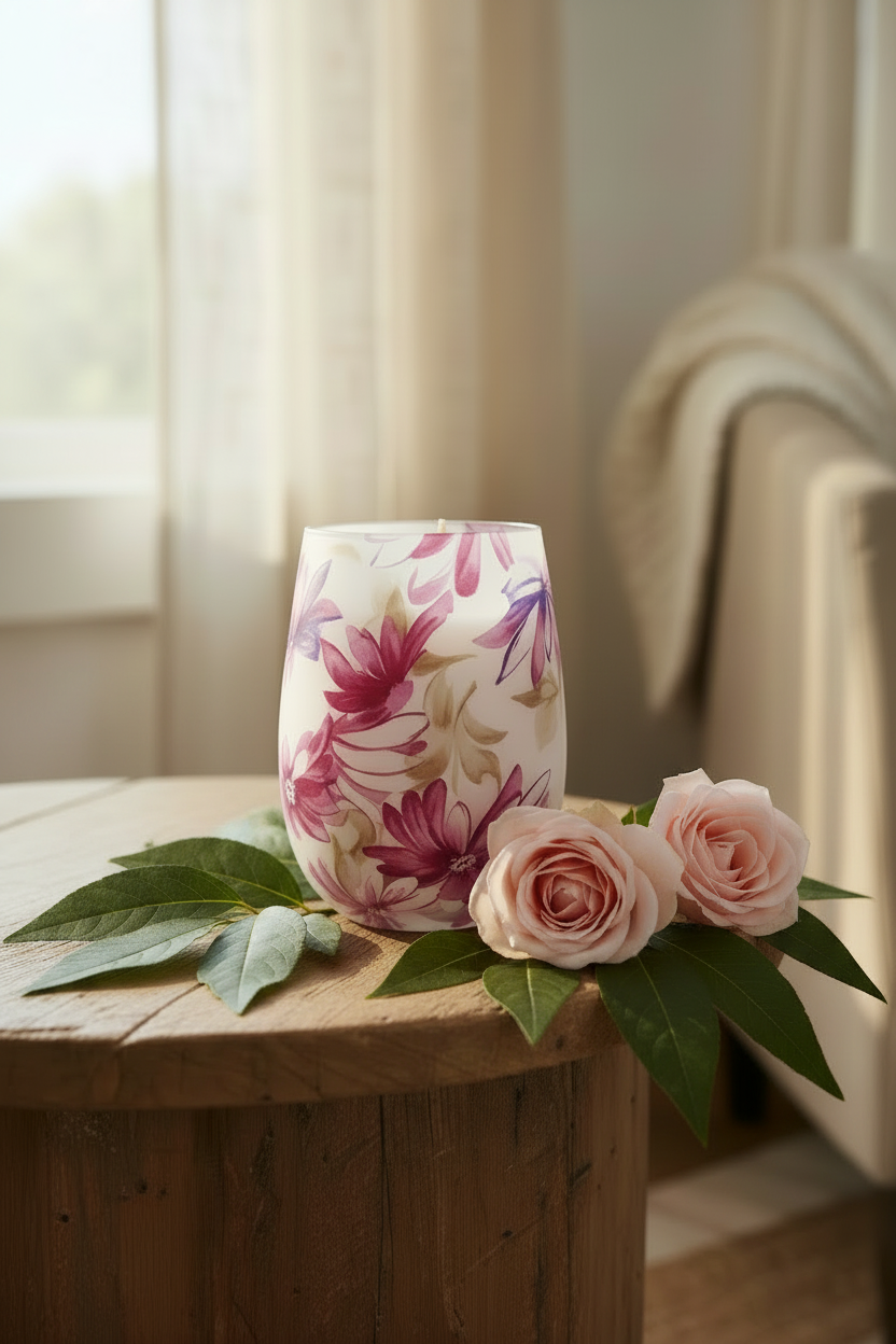 Candle with Patchouli and Subtle Rose