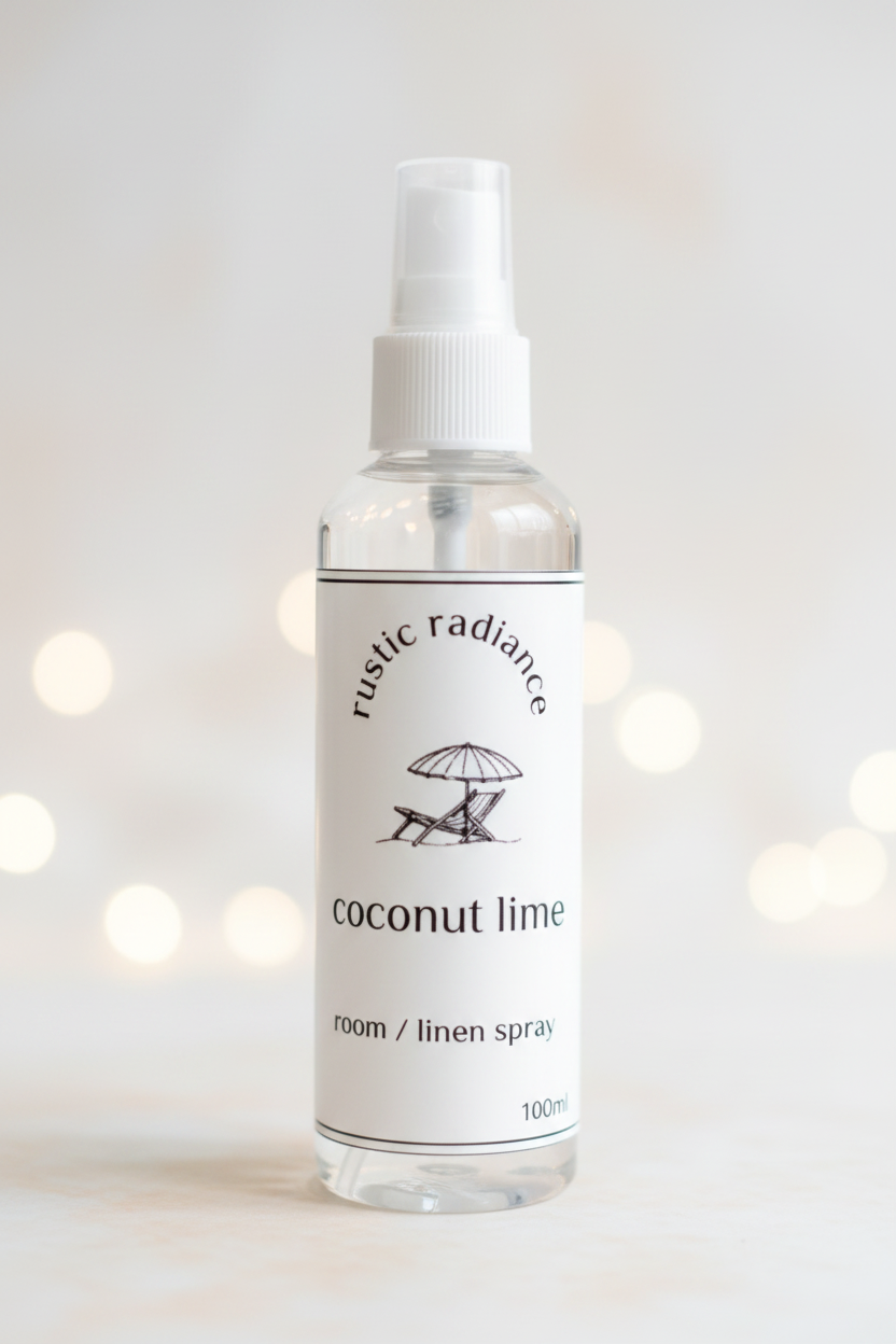 Coconut Lime Room Spray – 2:3 Portrait, Pastel Cream Bokeh