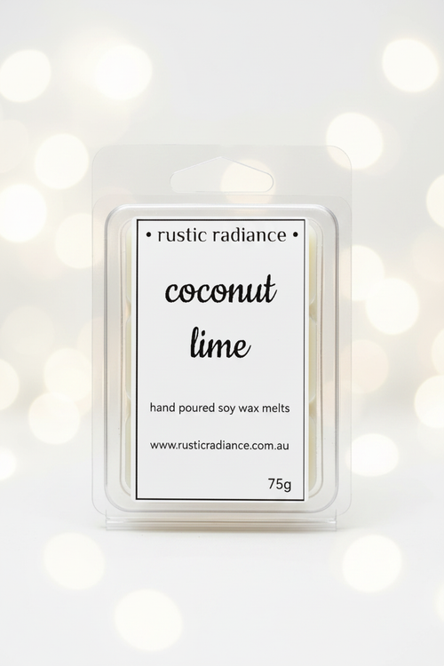Coconut Lime Soy Wax Melts – Pastel Cream Bokeh