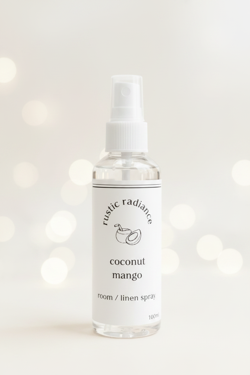 Coconut Mango Room Spray – Pastel Cream Bokeh