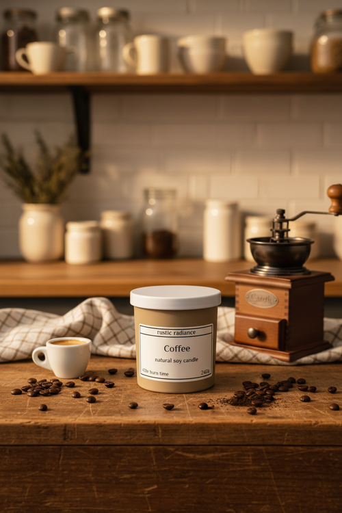 Coffee Candle Rustic Country Kitchen