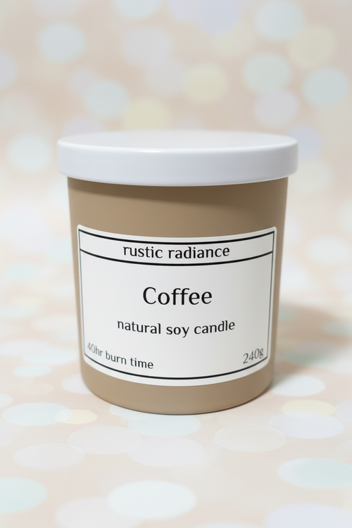 Coffee Tin Candle – Pastel Cream Bokeh