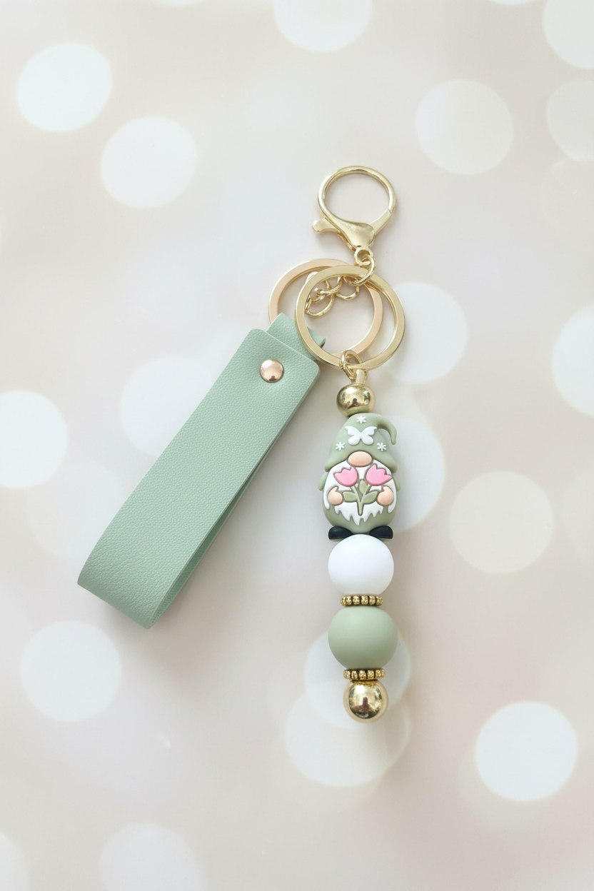 Gnome Keychain – Soft Elegant Background