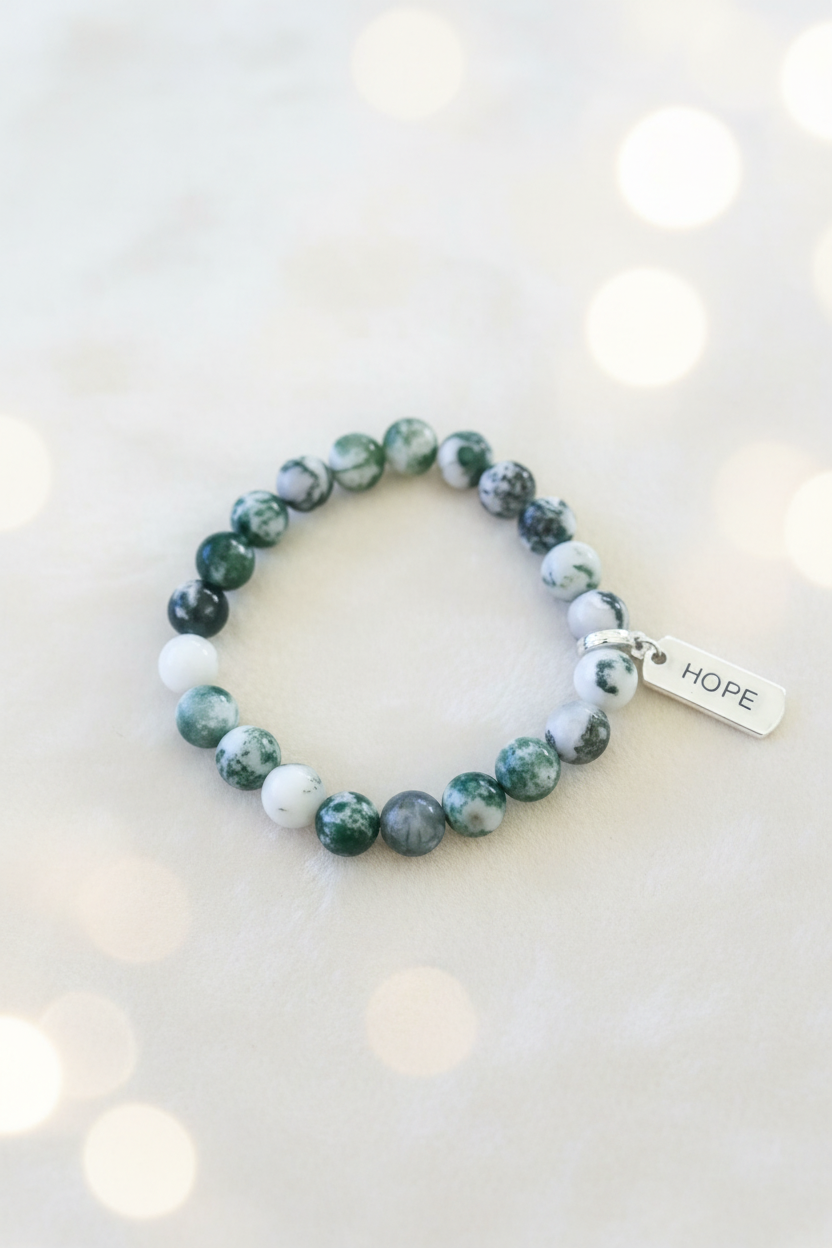 Hope Bracelet Tree Agate – Studio Product Shot