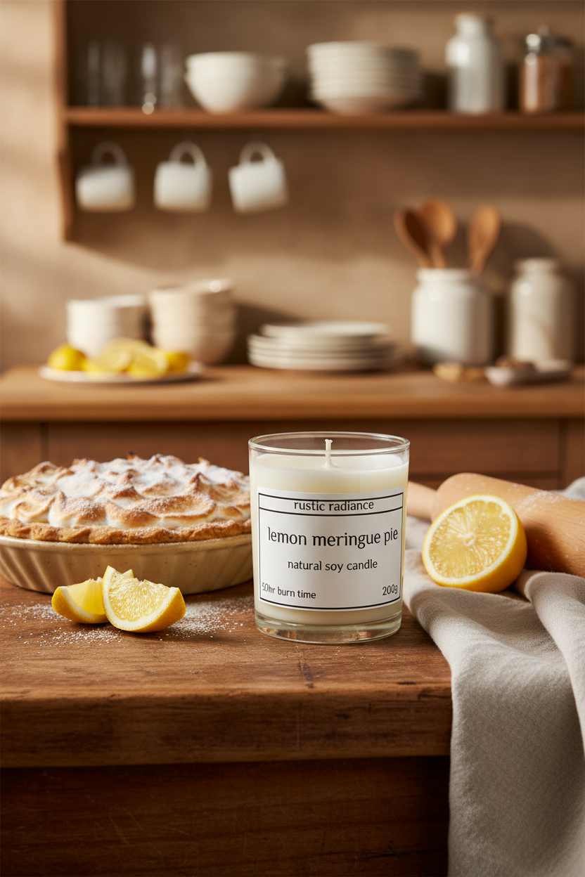 Lemon Meringue Pie Candle Country Kitchen
