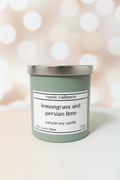 Lemongrass & Persian Lime Tin Candle – Pastel Cream Bokeh