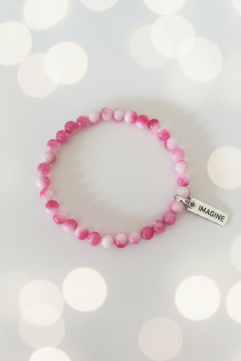 Pink IMAGINE Bracelet – Pastel Cream Bokeh
