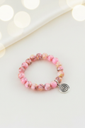 Pink Swirl Spiral Bracelet – Studio Product Shot