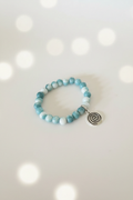 Teal Aqua Spiral Bracelet – Studio Product Shot