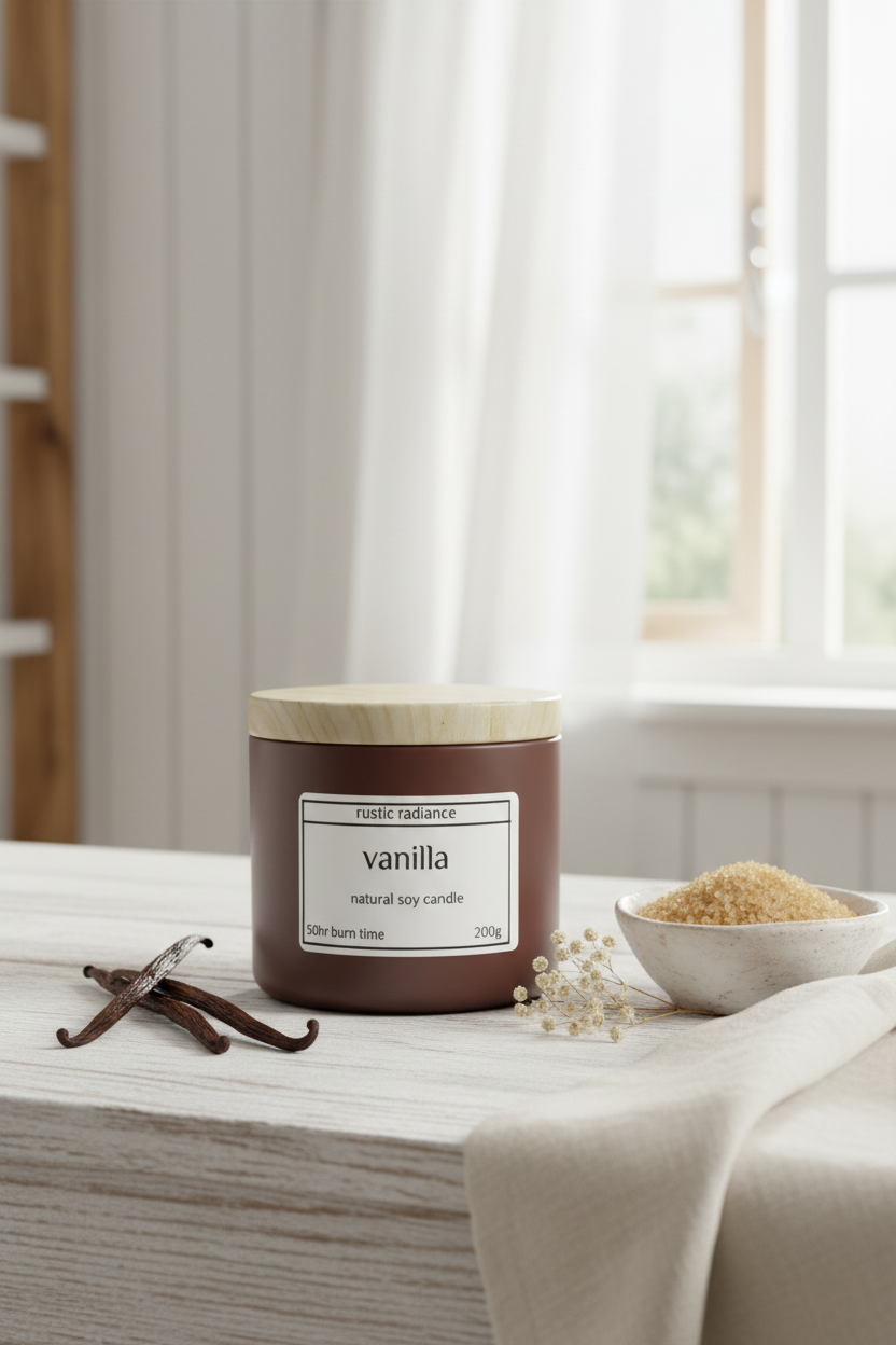 Vanilla Candle Refreshing Country Home