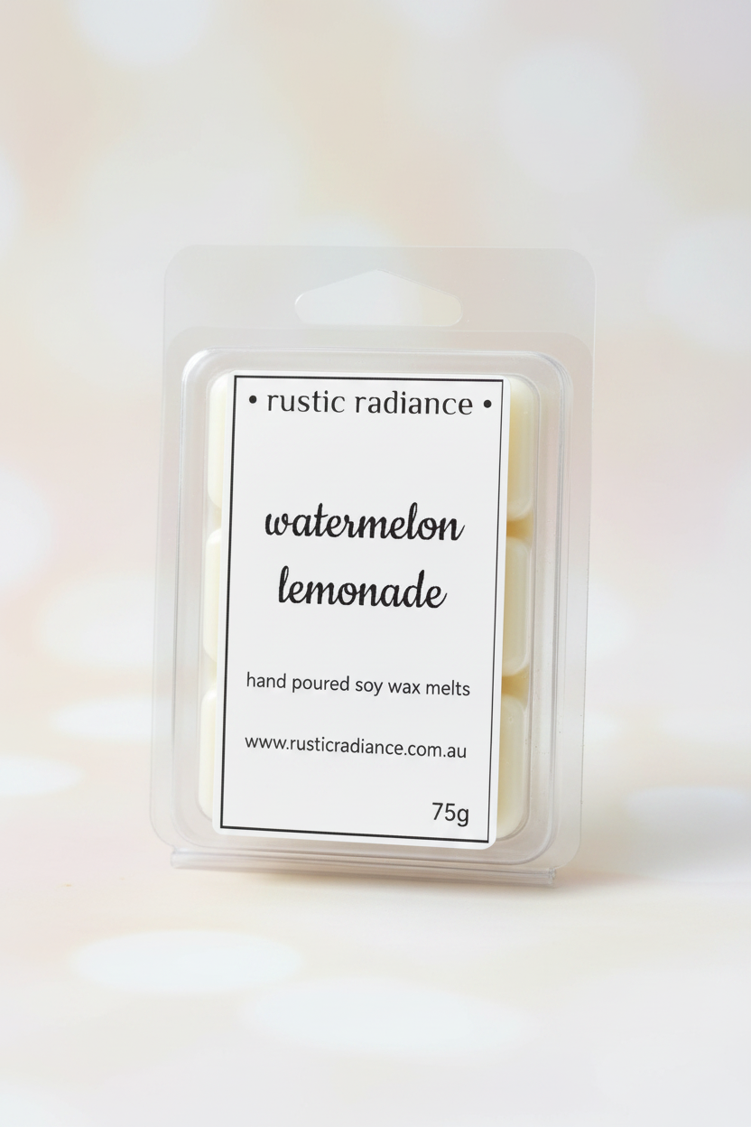 Watermelon Lemonade Soy Wax Melts – Pastel Cream Bokeh