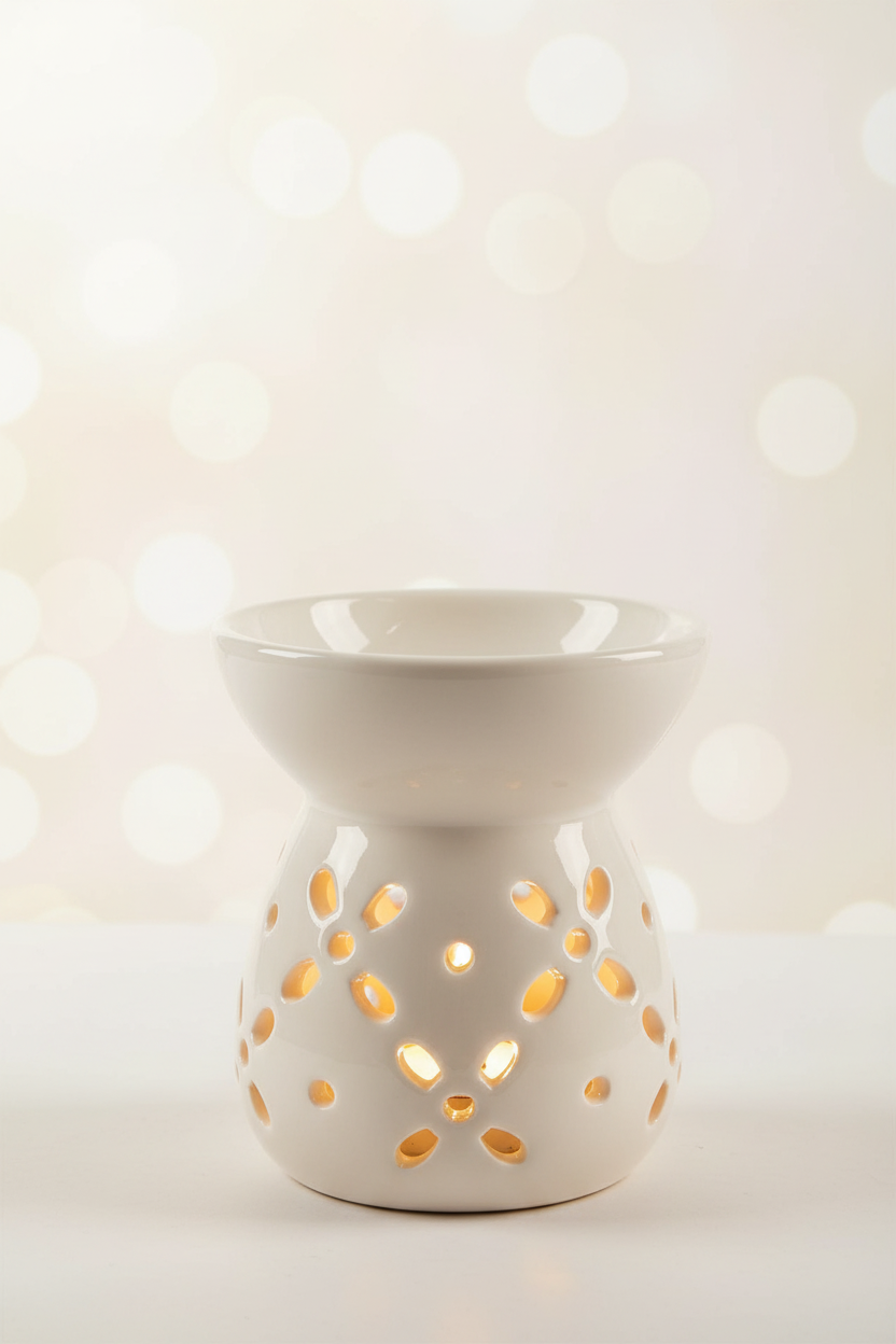 Wax Melt Warmer – 2:3 Portrait, Pastel Cream Bokeh