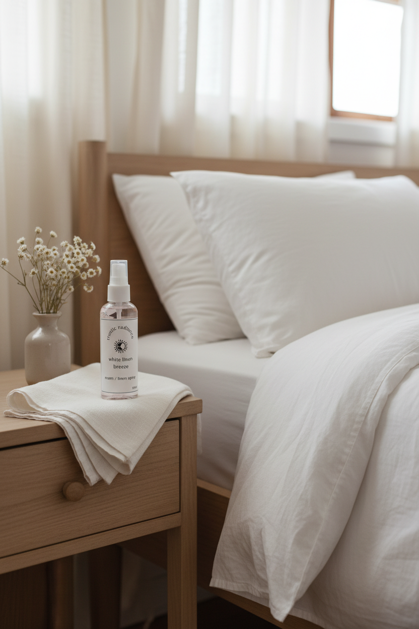 White Linen Breeze Room Spray – Country Bedroom