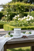 White Oud Candle Outdoor Country Garden